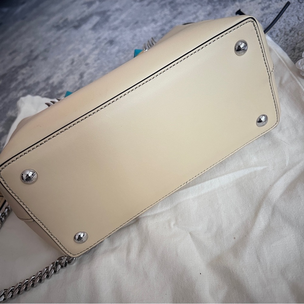 Fendi DotCom Faces Convertible Small Yellow Satchel - Picture 9 of 12